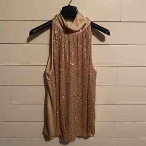 entro gold sparkle sleeveless top